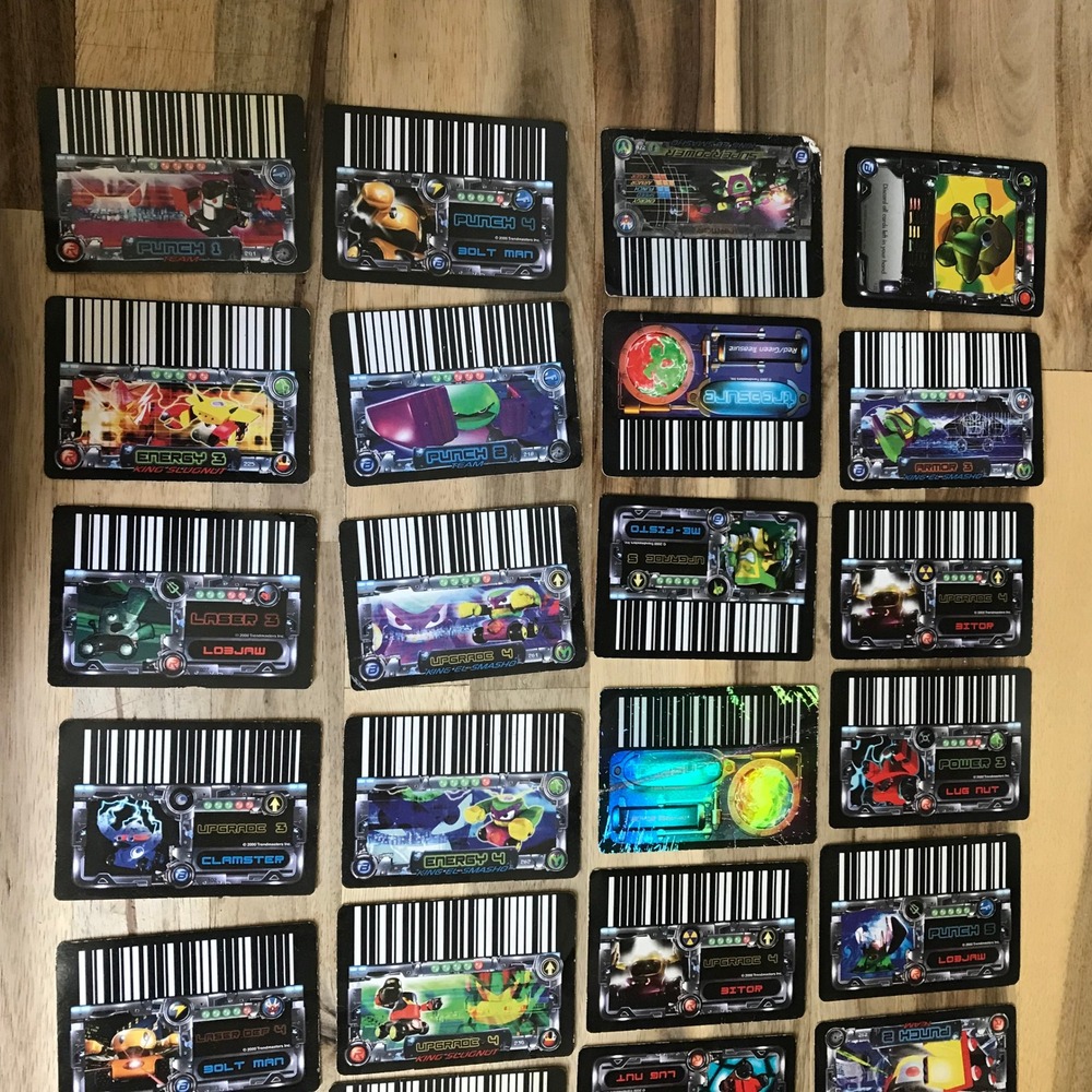 Rumble Robots Invasion Power Cards Lot Trendmasters Vintage 2000s Barcode